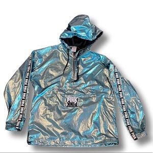 Pink windbreaker jacket Metallic